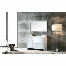Load image into Gallery viewer, Fresca Allier 48&quot; White Modern Bathroom Vanity w/ Mirror- Fresca