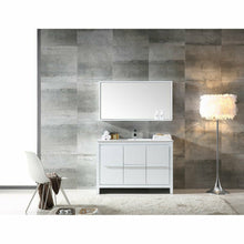 Load image into Gallery viewer, Fresca Allier 48&quot; White Modern Bathroom Vanity w/ Mirror- Fresca