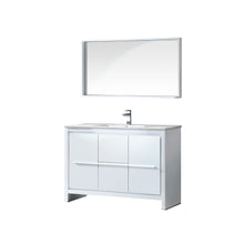 Load image into Gallery viewer, Fresca Allier 48&quot; White Modern Bathroom Vanity w/ Mirror- Fresca