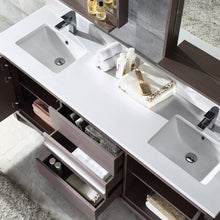 Load image into Gallery viewer, Fresca Allier 72&quot; Gray Oak Modern Double Sink Bathroom Vanity w/ Mirror- Fresca