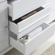 Load image into Gallery viewer, Fresca Allier 72&quot; White Modern Double Sink Bathroom Vanity w/ Mirror- Fresca