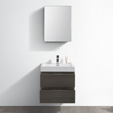 Load image into Gallery viewer, Fresca Valencia 24&quot; Gray Oak Wall Hung Modern Bathroom Vanity w/ Medicine Cabinet- Fresca