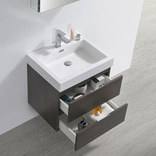 Load image into Gallery viewer, Fresca Valencia 24&quot; Gray Oak Wall Hung Modern Bathroom Vanity w/ Medicine Cabinet- Fresca