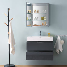 Load image into Gallery viewer, Fresca Valencia 30&quot; Dark Slate Gray Wall Hung Modern Bathroom Vanity w/ Medicine Cabinet- Fresca