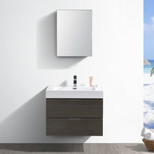 Load image into Gallery viewer, Fresca Valencia 30&quot; Gray Oak Wall Hung Modern Bathroom Vanity w/ Medicine Cabinet- Fresca