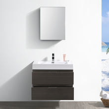 Load image into Gallery viewer, Fresca Valencia 30&quot; Gray Oak Wall Hung Modern Bathroom Vanity w/ Medicine Cabinet- Fresca