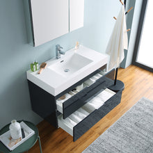 Load image into Gallery viewer, Fresca Valencia 36&quot; Dark Slate Gray Wall Hung Modern Bathroom Vanity w/ Medicine Cabinet- Fresca