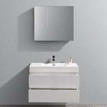 Load image into Gallery viewer, Fresca Valencia 36&quot; Glossy White Wall Hung Modern Bathroom Vanity w/ Medicine Cabinet- Fresca