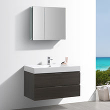Load image into Gallery viewer, Fresca Valencia 40&quot; Gray Oak Wall Hung Modern Bathroom Vanity w/ Medicine Cabinet- Fresca