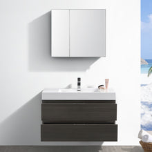 Load image into Gallery viewer, Fresca Valencia 40&quot; Gray Oak Wall Hung Modern Bathroom Vanity w/ Medicine Cabinet- Fresca