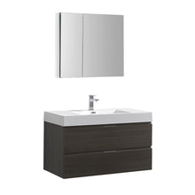 Load image into Gallery viewer, Fresca Valencia 40&quot; Gray Oak Wall Hung Modern Bathroom Vanity w/ Medicine Cabinet- Fresca