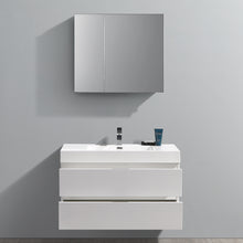 Load image into Gallery viewer, Fresca Valencia 40&quot; Glossy White Wall Hung Modern Bathroom Vanity w/ Medicine Cabinet- Fresca