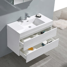 Load image into Gallery viewer, Fresca Valencia 40&quot; Glossy White Wall Hung Modern Bathroom Vanity w/ Medicine Cabinet- Fresca