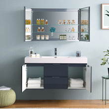 Load image into Gallery viewer, Fresca Valencia 48&quot; Dark Slate Gray Wall Hung Modern Bathroom Vanity w/ Medicine Cabinet- Fresca