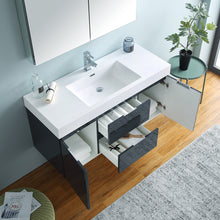Load image into Gallery viewer, Fresca Valencia 48&quot; Dark Slate Gray Wall Hung Modern Bathroom Vanity w/ Medicine Cabinet- Fresca