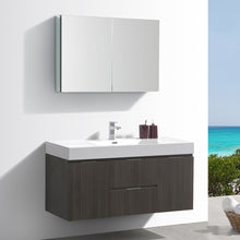 Load image into Gallery viewer, Fresca Valencia 48&quot; Gray Oak Wall Hung Modern Bathroom Vanity w/ Medicine Cabinet- Fresca