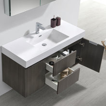 Load image into Gallery viewer, Fresca Valencia 48&quot; Gray Oak Wall Hung Modern Bathroom Vanity w/ Medicine Cabinet- Fresca