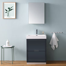 Load image into Gallery viewer, Fresca Valencia 24&quot; Dark Slate Gray Free Standing Modern Bathroom Vanity w/ Medicine Cabinet- Fresca