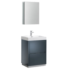 Load image into Gallery viewer, Fresca Valencia 24&quot; Dark Slate Gray Free Standing Modern Bathroom Vanity w/ Medicine Cabinet- Fresca