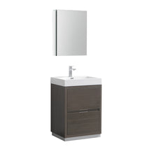 Load image into Gallery viewer, Fresca Valencia 24&quot; Gray Oak Free Standing Modern Bathroom Vanity w/ Medicine Cabinet- Fresca