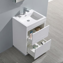 Load image into Gallery viewer, Fresca Valencia 24&quot; Glossy White Free Standing Modern Bathroom Vanity w/ Medicine Cabinet- Fresca