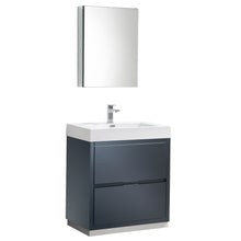 Load image into Gallery viewer, Fresca Valencia 30&quot; Dark Slate Gray Free Standing Modern Bathroom Vanity w/ Medicine Cabinet- Fresca