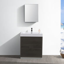 Load image into Gallery viewer, Fresca Valencia 30&quot; Gray Oak Free Standing Modern Bathroom Vanity w/ Medicine Cabinet- Fresca