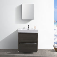 Load image into Gallery viewer, Fresca Valencia 30&quot; Gray Oak Free Standing Modern Bathroom Vanity w/ Medicine Cabinet- Fresca