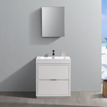 Load image into Gallery viewer, Fresca Valencia 30&quot; Glossy White Free Standing Modern Bathroom Vanity w/ Medicine Cabinet- Fresca