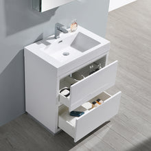 Load image into Gallery viewer, Fresca Valencia 30&quot; Glossy White Free Standing Modern Bathroom Vanity w/ Medicine Cabinet- Fresca