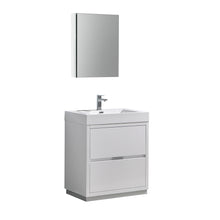 Load image into Gallery viewer, Fresca Valencia 30&quot; Glossy White Free Standing Modern Bathroom Vanity w/ Medicine Cabinet- Fresca