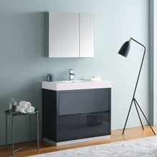 Load image into Gallery viewer, Fresca Valencia 36&quot; Dark Slate Gray Free Standing Modern Bathroom Vanity w/ Medicine Cabinet- Fresca