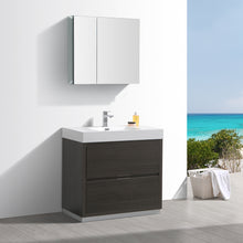 Load image into Gallery viewer, Fresca Valencia 36&quot; Gray Oak Free Standing Modern Bathroom Vanity w/ Medicine Cabinet- Fresca