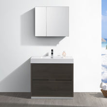 Load image into Gallery viewer, Fresca Valencia 36&quot; Gray Oak Free Standing Modern Bathroom Vanity w/ Medicine Cabinet- Fresca