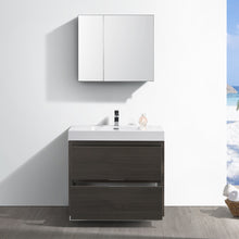 Load image into Gallery viewer, Fresca Valencia 36&quot; Gray Oak Free Standing Modern Bathroom Vanity w/ Medicine Cabinet- Fresca