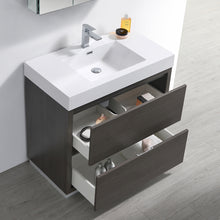Load image into Gallery viewer, Fresca Valencia 36&quot; Gray Oak Free Standing Modern Bathroom Vanity w/ Medicine Cabinet- Fresca