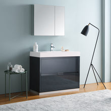 Load image into Gallery viewer, Fresca Valencia 40&quot; Dark Slate Gray Free Standing Modern Bathroom Vanity w/ Medicine Cabinet- Fresca