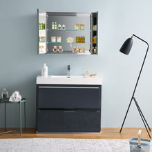 Load image into Gallery viewer, Fresca Valencia 40&quot; Dark Slate Gray Free Standing Modern Bathroom Vanity w/ Medicine Cabinet- Fresca