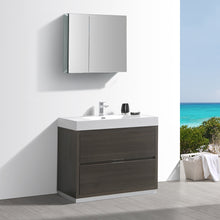 Load image into Gallery viewer, Fresca Valencia 40&quot; Gray Oak Free Standing Modern Bathroom Vanity w/ Medicine Cabinet- Fresca