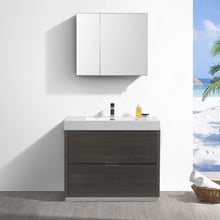 Load image into Gallery viewer, Fresca Valencia 40&quot; Gray Oak Free Standing Modern Bathroom Vanity w/ Medicine Cabinet- Fresca