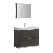 Load image into Gallery viewer, Fresca Valencia 40&quot; Gray Oak Free Standing Modern Bathroom Vanity w/ Medicine Cabinet- Fresca