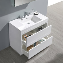Load image into Gallery viewer, Fresca Valencia 40&quot; Glossy White Free Standing Modern Bathroom Vanity w/ Medicine Cabinet- Fresca