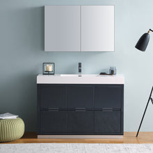 Load image into Gallery viewer, Fresca Valencia 48&quot; Dark Slate Gray Free Standing Modern Bathroom Vanity w/ Medicine Cabinet- Fresca