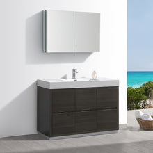 Load image into Gallery viewer, Fresca Valencia 48&quot; Gray Oak Free Standing Modern Bathroom Vanity w/ Medicine Cabinet- Fresca