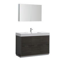 Load image into Gallery viewer, Fresca Valencia 48&quot; Gray Oak Free Standing Modern Bathroom Vanity w/ Medicine Cabinet- Fresca
