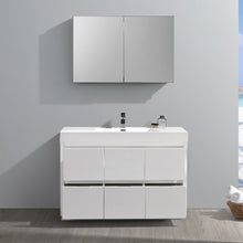Load image into Gallery viewer, Fresca Valencia 48&quot; Glossy White Free Standing Modern Bathroom Vanity w/ Medicine Cabinet- Fresca
