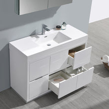 Load image into Gallery viewer, Fresca Valencia 48&quot; Glossy White Free Standing Modern Bathroom Vanity w/ Medicine Cabinet- Fresca