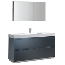 Load image into Gallery viewer, Fresca Valencia 60&quot; Dark Slate Gray Free Standing Modern Bathroom Vanity w/ Medicine Cabinet- Fresca