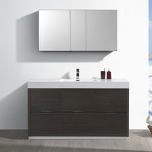 Load image into Gallery viewer, Fresca Valencia 60&quot; Gray Oak Free Standing Modern Bathroom Vanity w/ Medicine Cabinet- Fresca