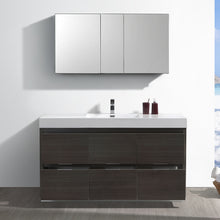 Load image into Gallery viewer, Fresca Valencia 60&quot; Gray Oak Free Standing Modern Bathroom Vanity w/ Medicine Cabinet- Fresca